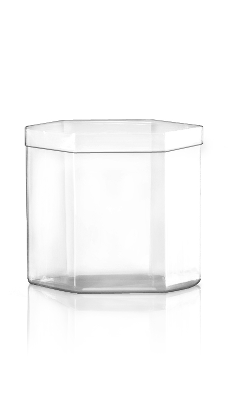 The S Series PET Container S6 - 1000 ml S Series PET Hexagonal Jar