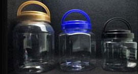 Visão geral do frasco de plástico