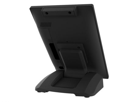 Smart POS with foldable and rotatable stand.