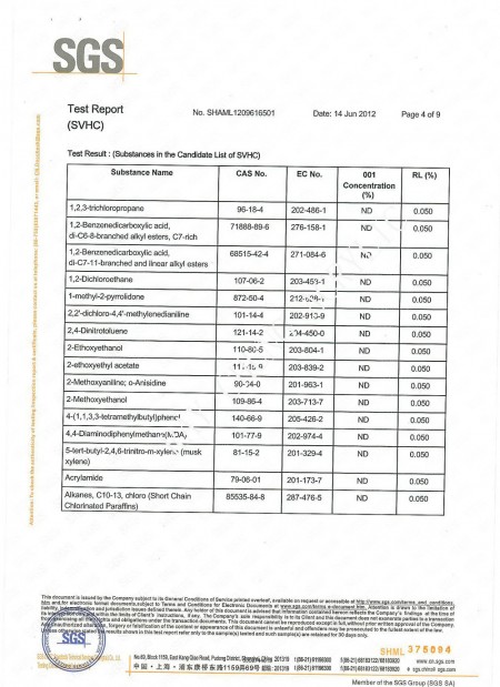 REACH TEST REPORT Page 4