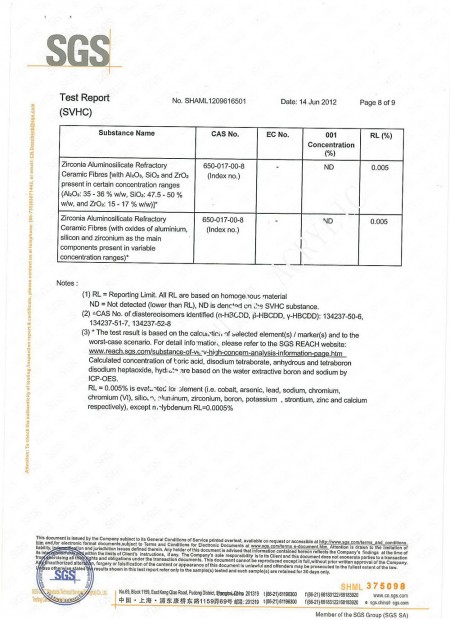 REACH TEST REPORT Page 8