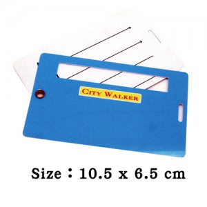 Plastic Double Luggage Tag with writing window