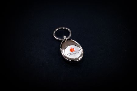 Custom Oval Coin Keychain with Magnet