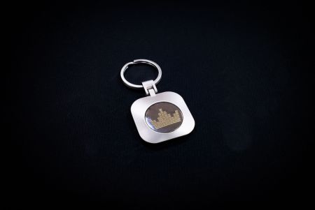 Square Shape Magnetic Coin Keychain