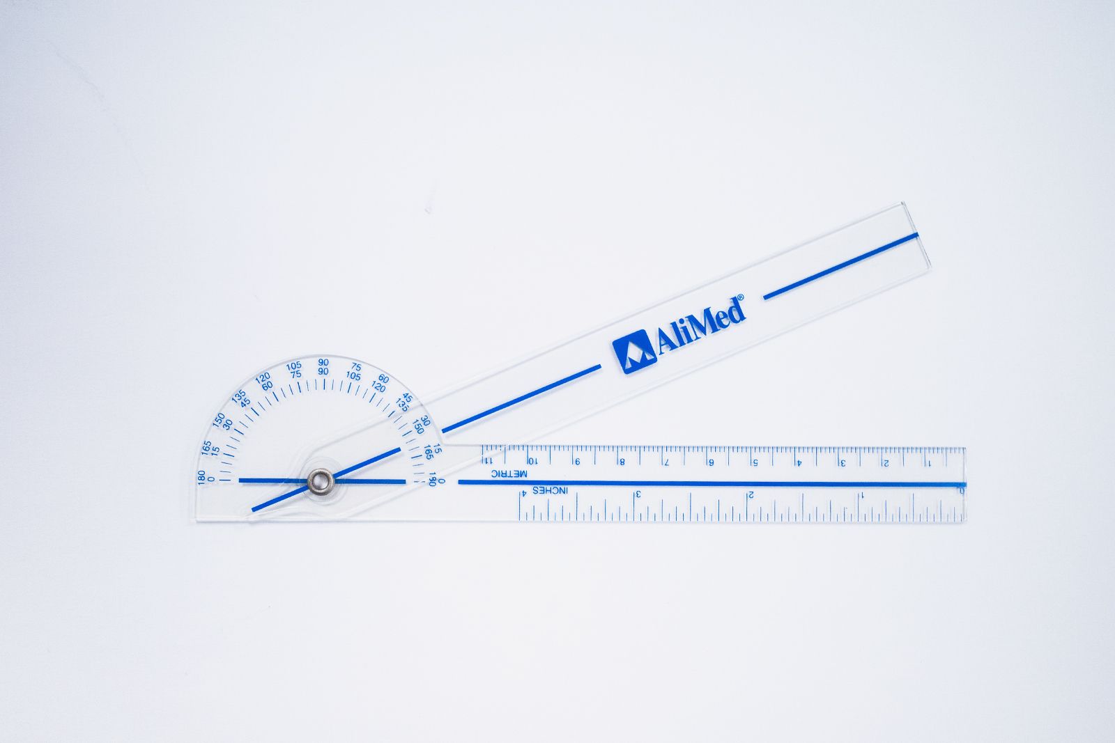 thumbnail image 2 of Westcott Protractor Tool Westcott GO-180 Goniometer - 7" Clear Plastic Angle Protractor With 12" Reach Folding Ruler 2 of 10