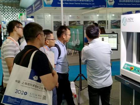 訪客洽詢優適達量測儀@2019上海國際扣件展。