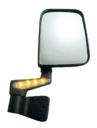 rearview mirror with lights