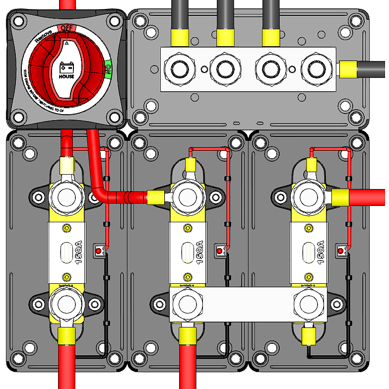 Heavy Duty Modular Design Fuse Block Amp Bus Bars Industrial