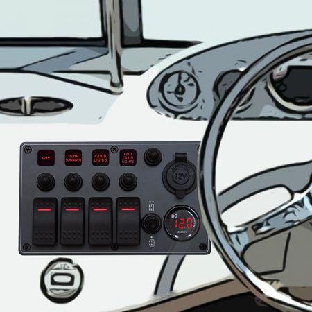 C-7 Aluminum Water-resistant Switch Panel