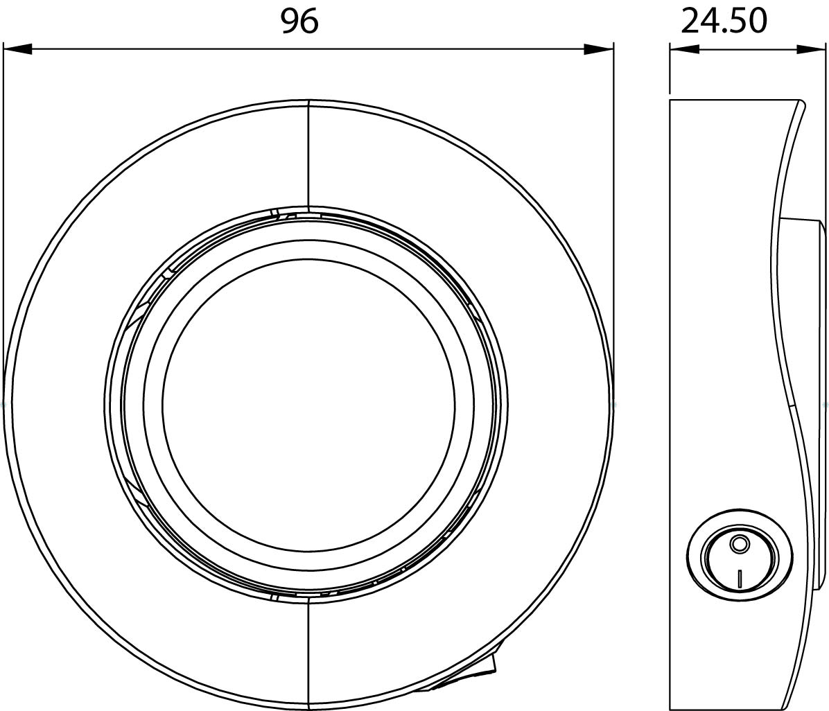 LC0033x1WWaveLED Ceiling Light Industrial And Marine Switch Supply