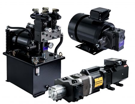 組合與系統 - CML組合與系統，液壓站、伺服系統與多聯組合泵，多聯內嚙合齒輪幫浦，台灣製內齒輪泵，進口齒輪泵。