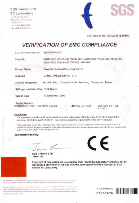 CML CE Certificate.