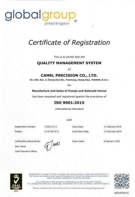 CML ISO Certificate.