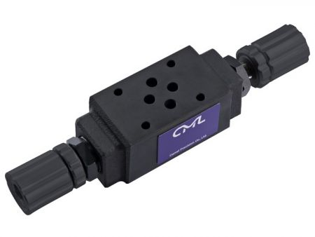 Модульный дроссель и обратный клапан MTC - Модульный дроссель и обратный клапан CML MTC-02-W-1-KC, размер порта 1/4 дюйма.