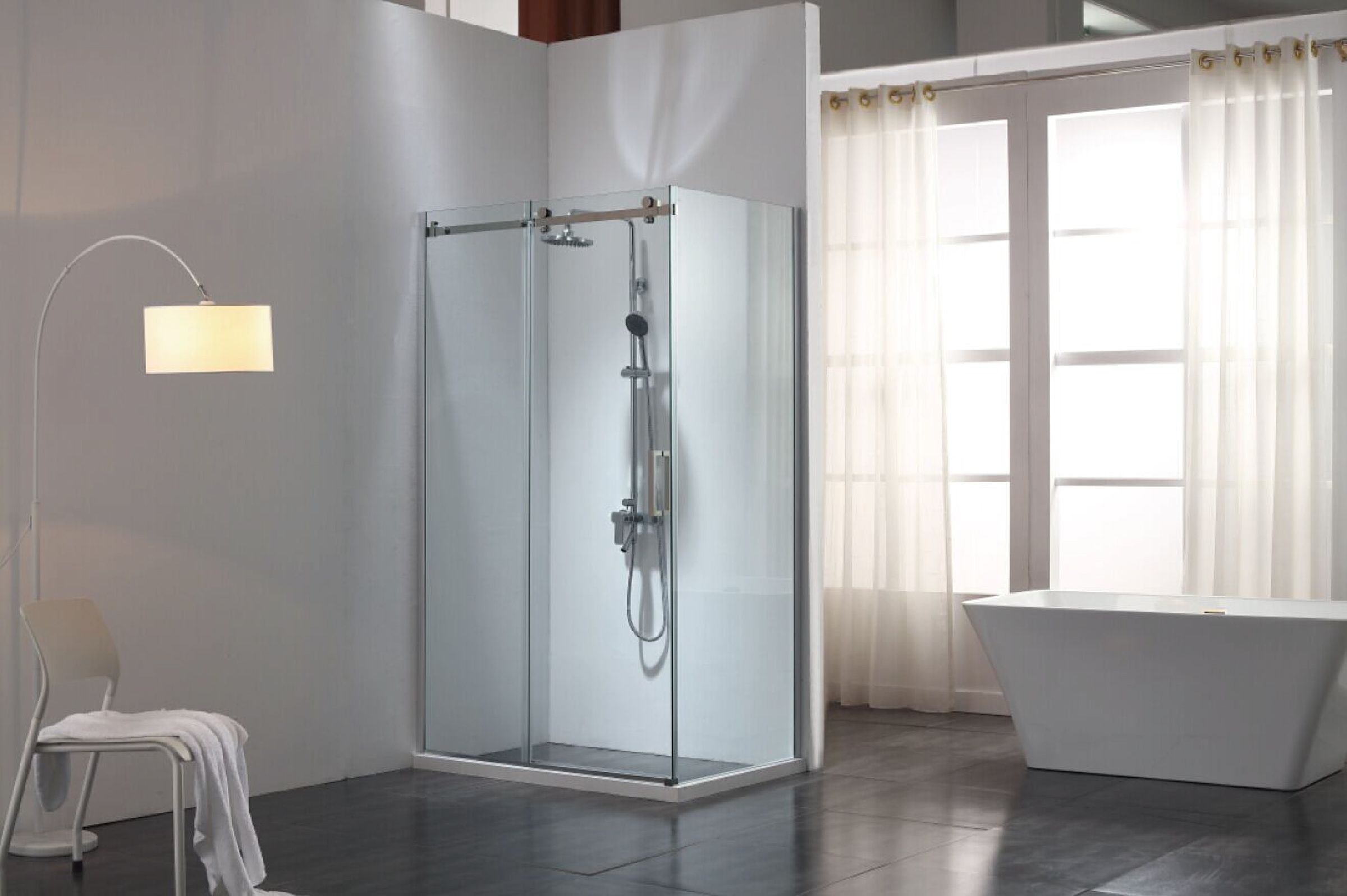 Atman Roller Shower Enclosures One Sliding Door With 8mm