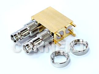 12G-SDI UniqueBNC Dual Jack For P.C.B Mount Right Angle (75ohm) Manufacturer | Connekt
