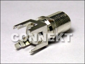 Conector F para montagem PCB