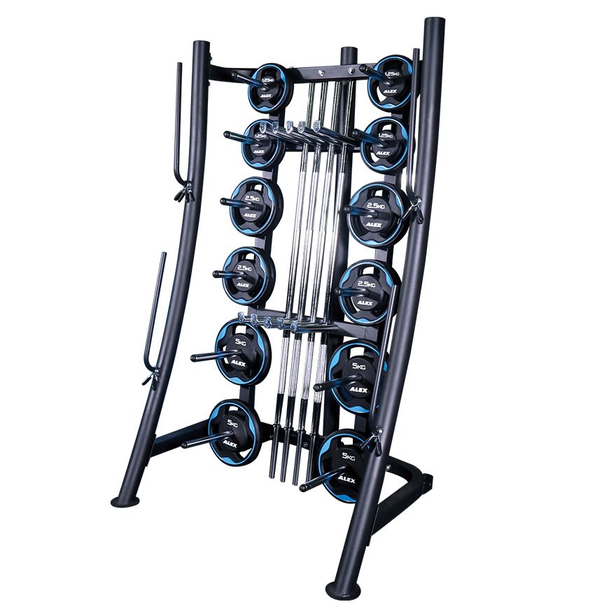 barbell set with rack