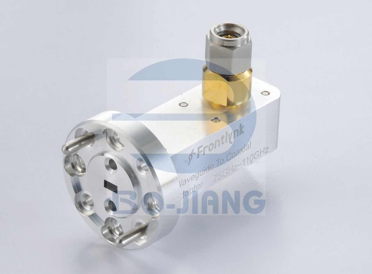 WR10導波管對1.0毫米公端微波射頻同軸轉接器 - 台灣高品質WR10導波管對1.0毫米公端微波射頻同軸轉接器製造商 | 帛江科技股份有限公司WR10導波管對1.0毫米公端微波射頻同軸轉接器