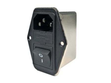 Fast-on Terminal Power Entry Module Filters YQ-A1-S1 - All new Power entry model filters with compact size in left-right flange assembly structure.  3-in-1 design with IEC inlet, a mains filter with dual-fuse holder and a 2-pole rocker switch.