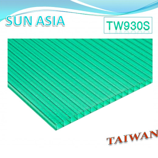 Frosted Twin Wall Polycarbonate Sheet (Green) - Frosted Twin Wall Polycarbonate Sheet (Green)
