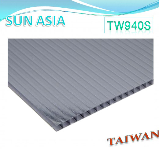 Frosted Twin Wall Polycarbonate Sheet (Gray) - Frosted Twin Wall Polycarbonate Sheet (Gray)
