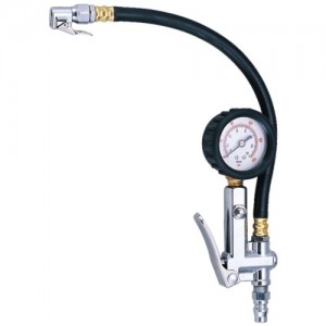 Medidor de presión de neumáticos de 3 funciones (manguera de 30 cm) GAS-1B