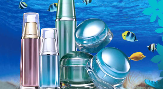 garrafas de cosméticos medusas