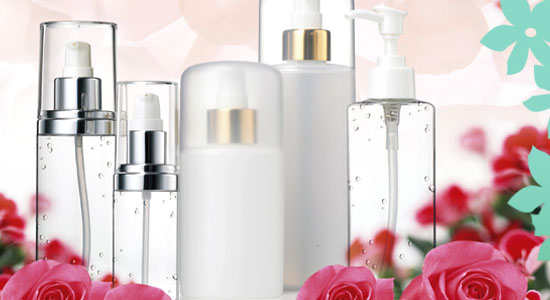 cosmetic bottles Rose Garden series