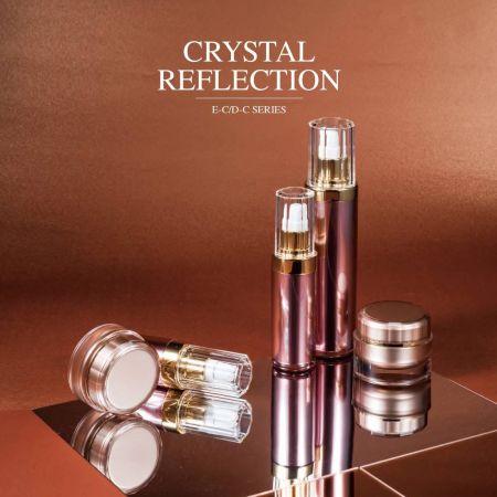 Crystal Reflection (emballage acrylique de luxe pour cosmétiques et soins de la peau)