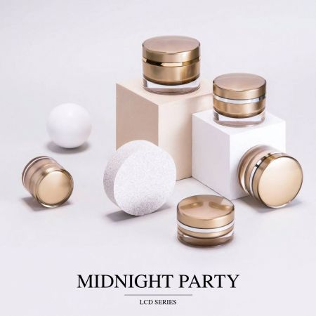 Fiesta de medianoche (envases acrílicos de lujo para cosméticos y cuidado de la piel)