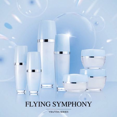 Flying Symphony (embalagem de acrílico de luxo para cosméticos e cuidados com a pele)