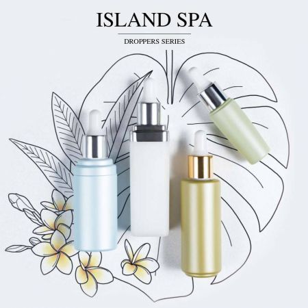 Island Spa (confezioni per cosmetici e prodotti per la cura della pelle con contagocce in ECO PP e PET)