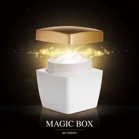 Scatola magica (confezione quadrata in acrilico di lusso per cosmetici e cura della pelle)