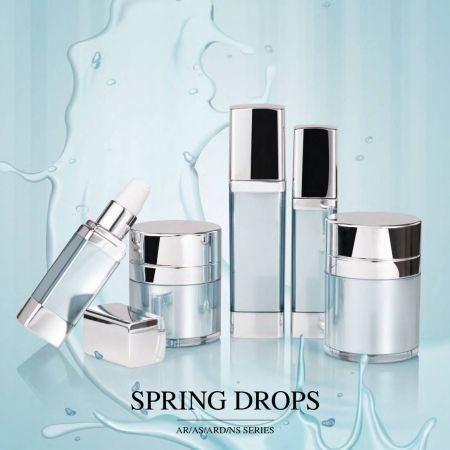 Spring Drops (Luchtloze luxe acrylcosmetica en huidverzorgingsverpakkingen)