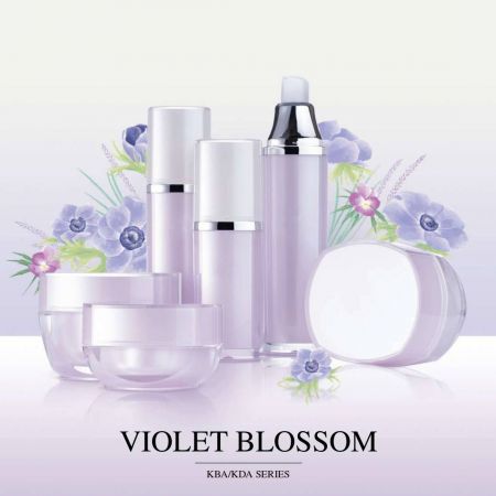 Violet Blossom (acryl luxe cosmetica- en huidverzorgingsverpakking)