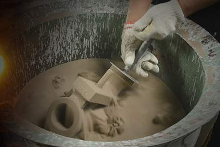 Investment casting process - ceramic atuccoing
