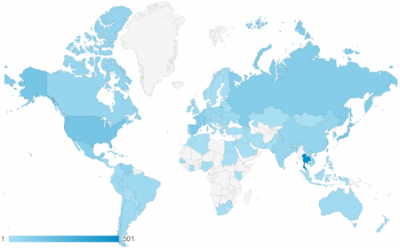 近三个月共有194 个国家访客