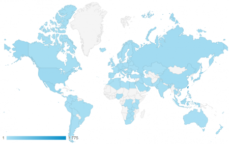 近三個月共有 113 個國家訪客