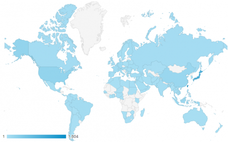 近三个月共有121 个国家访客
