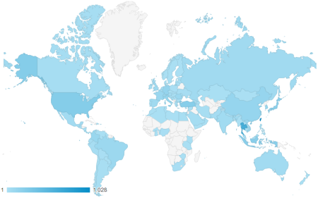 近三個月共有 117 個國家訪客
