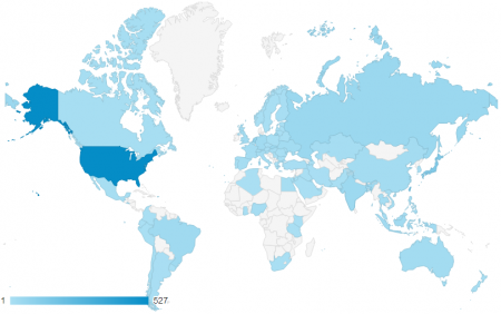 近三個月共有 81 個國家訪客