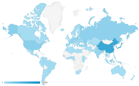 近三个月共有113 个国家访客