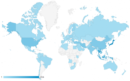 近三個月共有 91 個國家訪客