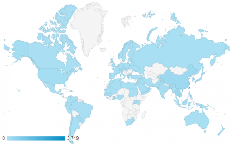 近三個月共有 101 個國家訪客