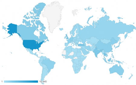 近三個月共有194個國家訪客