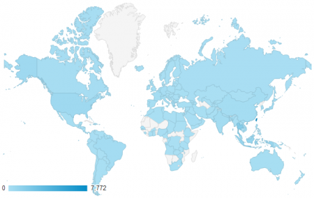 近三个月共有162 个国家访客