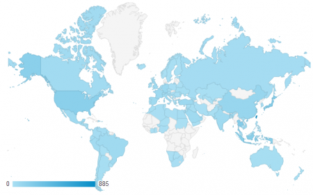 近三個月共有 106 個國家訪客