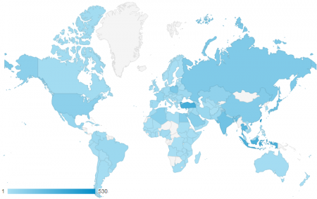 近三個月共有 142 個國家訪客