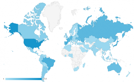 近三個月共有 103 個國家訪客